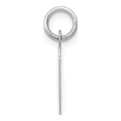 14K White Gold Letter H Charm – view 3