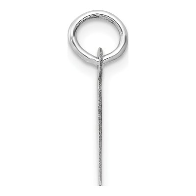 14K White Gold Initial I Charm – view 3