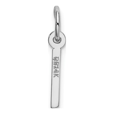 14K White Gold Initial I Charm – view 4