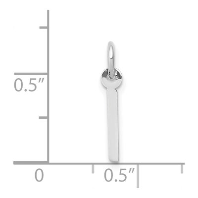 14K White Gold Initial I Charm – view 5