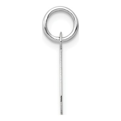 14K White Gold Letter J Pendant – view 3