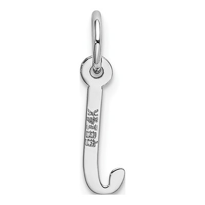 14K White Gold Letter J Pendant – view 4