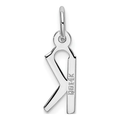 14K White Gold Letter K Charm – view 4
