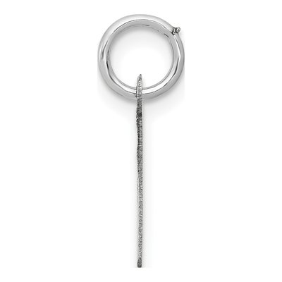 14K White Gold Letter L Charm – view 3