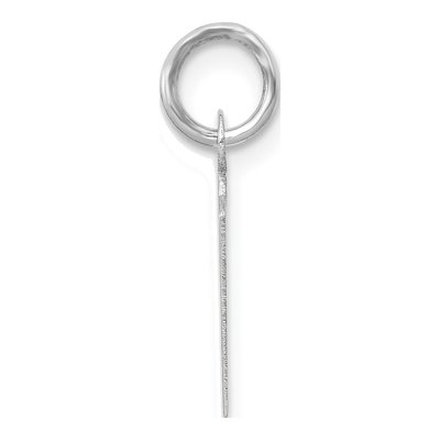 14K White Gold Letter M Pendant – view 3