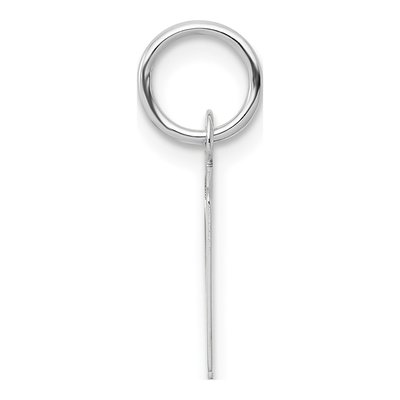 14K White Gold Letter N Charm – view 3