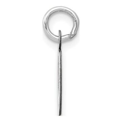 14K White Gold Letter O Charm – view 3
