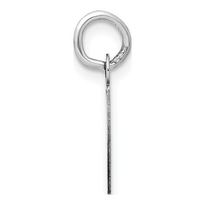 14K White Gold Letter P Charm – view 3