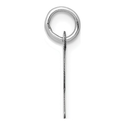 14K White Gold Letter R Charm – view 3