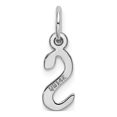 14K White Gold Letter S Pendant – view 4