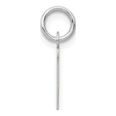 14K White Gold Letter T Pendant – view 3