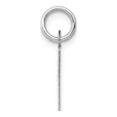 14K White Gold Letter V Pendant – view 3