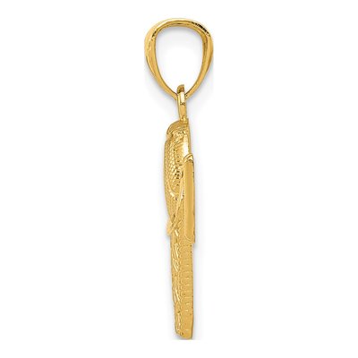 14K Yellow Gold Basketball Net Pendant – view 3