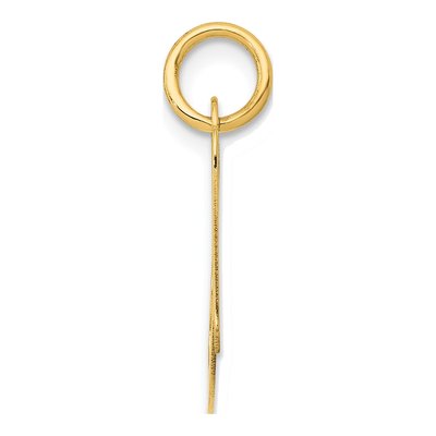 14K Yellow Gold Small Script Letter A Charm – view 3