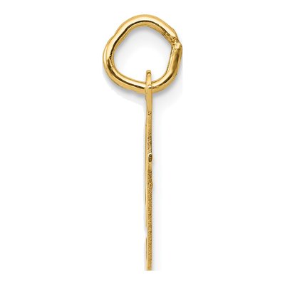 14K Yellow Gold Initial F Charm – view 3