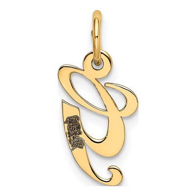 14K Yellow Gold Letter G Charm – view 4
