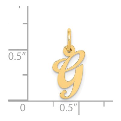 14K Yellow Gold Letter G Charm – view 5