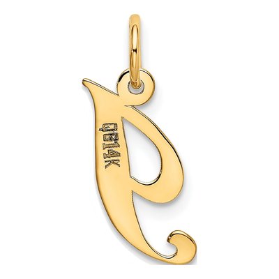 14K Yellow Gold Initial I Charm – view 4