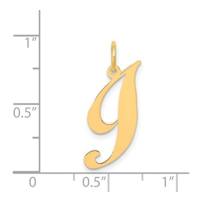 14K Yellow Gold Initial I Charm – view 5