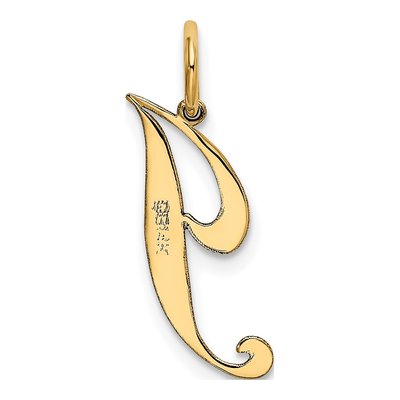 14K Yellow Gold Letter J Charm – view 4