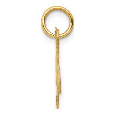 14K Yellow Gold Script Letter K Charm – view 3