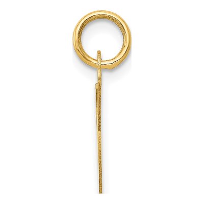14K Yellow Gold Small Script Letter L Charm – view 3