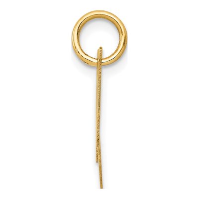 14K Yellow Gold Script Letter N Charm – view 3