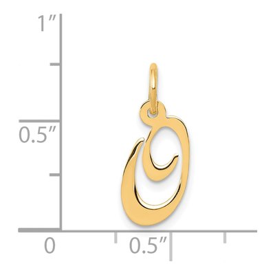 14K Yellow Gold Letter O Charm – view 4