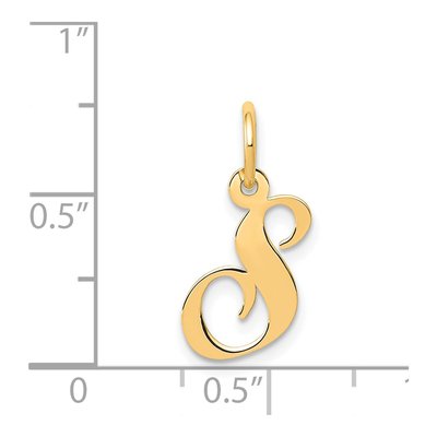 14K Yellow Gold Letter S Charm – view 5