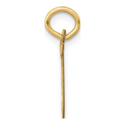 14K Yellow Gold Letter T Charm – view 3