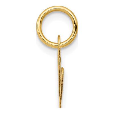 14K Yellow Gold Letter V Charm – view 3