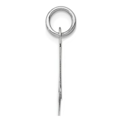 14K White Gold Script Letter A Charm – view 3