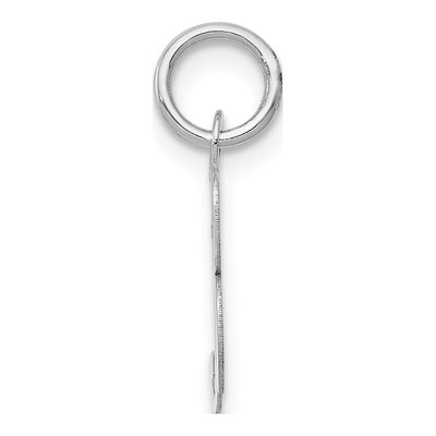 14K White Gold Letter B Charm – view 3