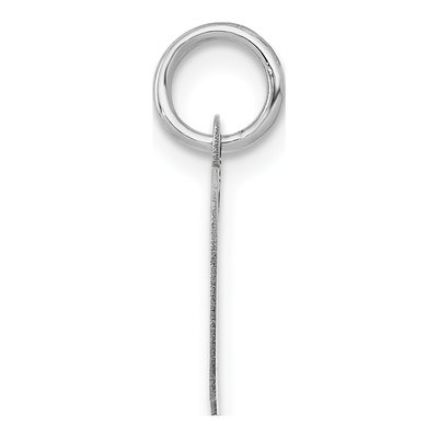 14K White Gold Script Letter D Pendant – view 3