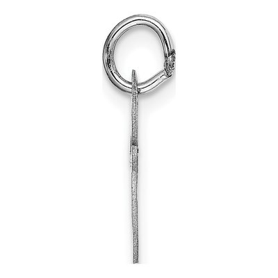 14K White Gold Letter E Pendant – view 3