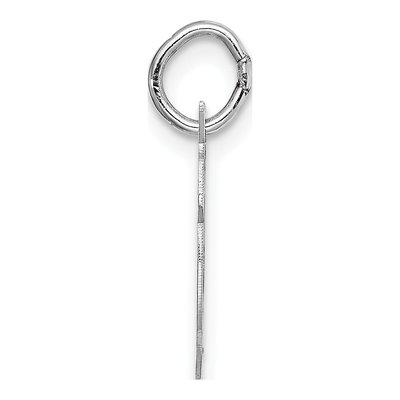 14K White Gold Script Letter F Charm – view 3