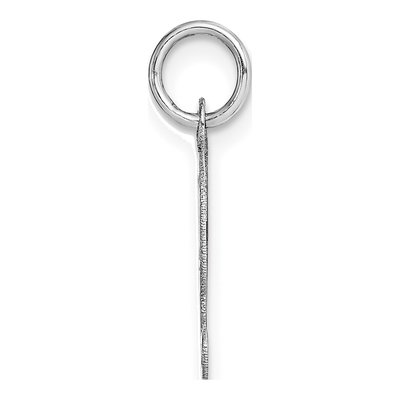 14K White Gold Letter H Charm – view 3