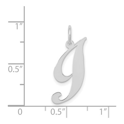 14K White Gold Initial I Charm – view 4
