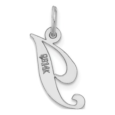 14K White Gold Initial I Charm – view 5