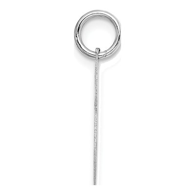 14K White Gold Letter J Pendant – view 3