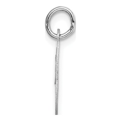 14K White Gold Letter O Charm – view 2