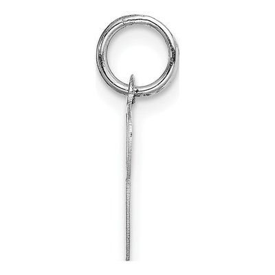 14K White Gold Small Fancy Script Letter P Charm – view 2