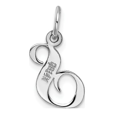 14K White Gold Letter S Charm – view 5