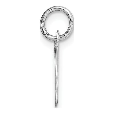 14K White Gold Letter W Pendant – view 3