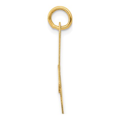 14K Yellow Gold Script Letter A Charm – view 3