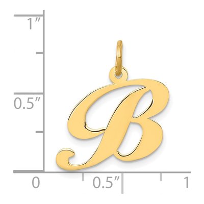14K Yellow Gold Letter B Charm – view 4