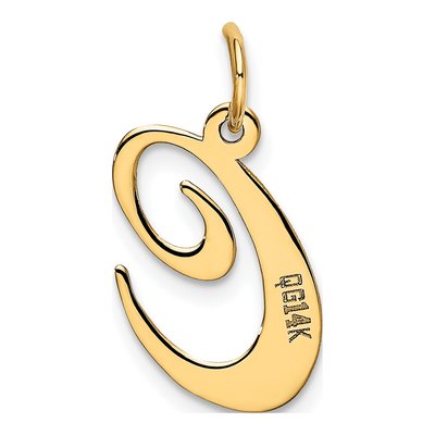14K Yellow Gold Script Letter C Pendant – view 4