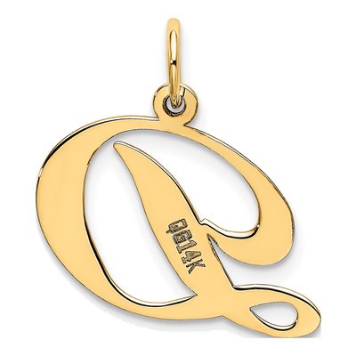 14K Yellow Gold Letter D Charm – view 4