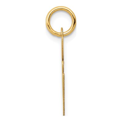 14K Yellow Gold Letter E Charm – view 3
