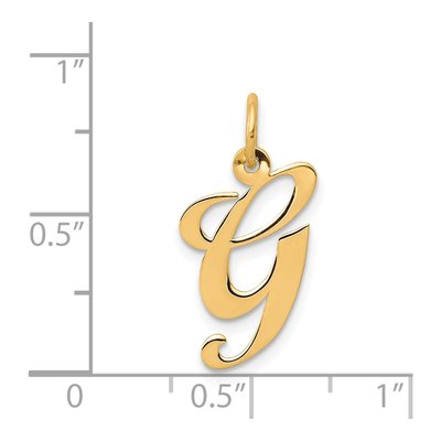 14K Yellow Gold Letter G Charm – view 4